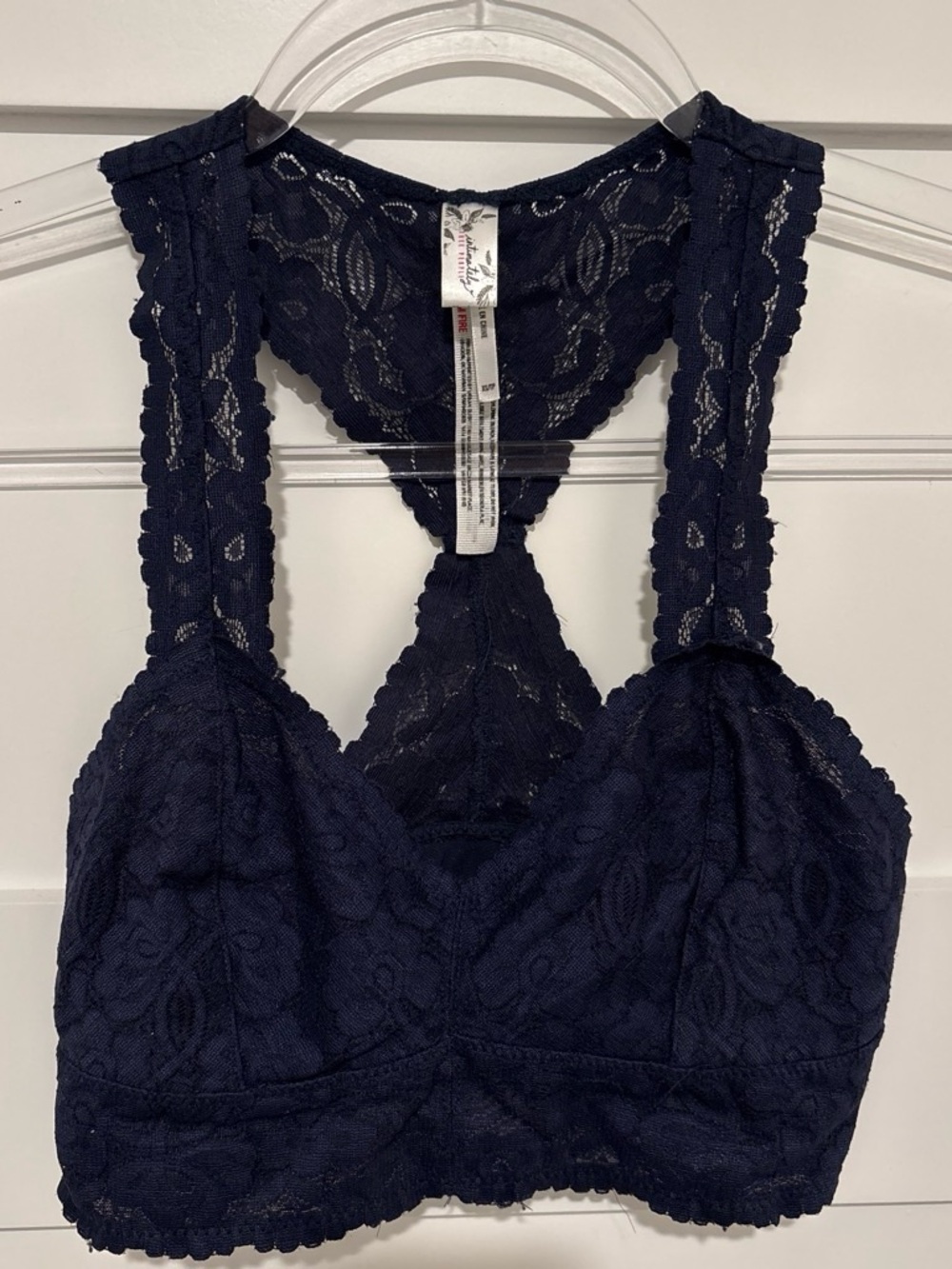 Free People Navy Lace Bikini Brief